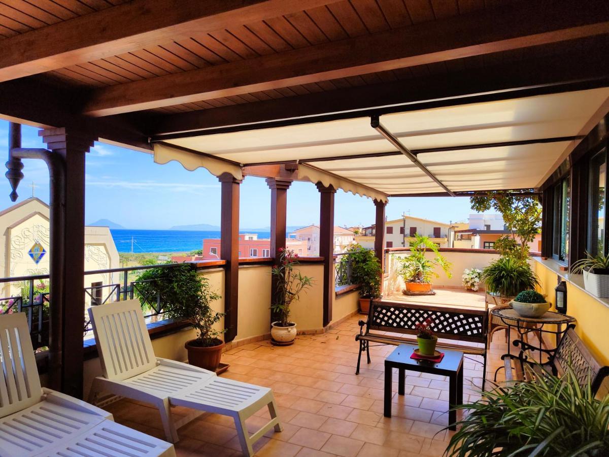 "Appartamento Del Mare Gliaca" Con Vista Isole Eolie,Ampia Terrazza,Wifi E Parcheggio Privato Gratuito Пираино Экстерьер фото
